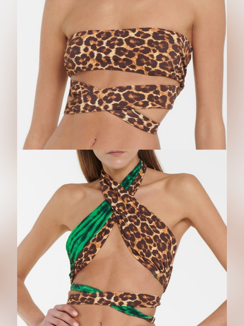 Tropic of C Bianca Reversible wrap Bikini Top NWT XS